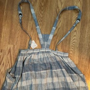 Free People High-Waisted Overall Skater Skirt